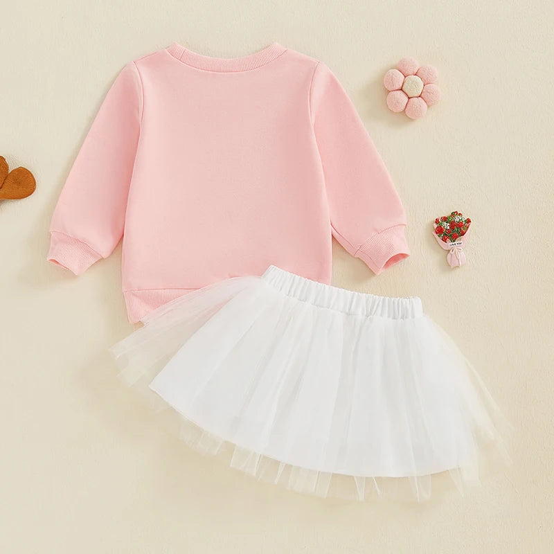 Pink Sweet Heart Top with Tulle Skirt