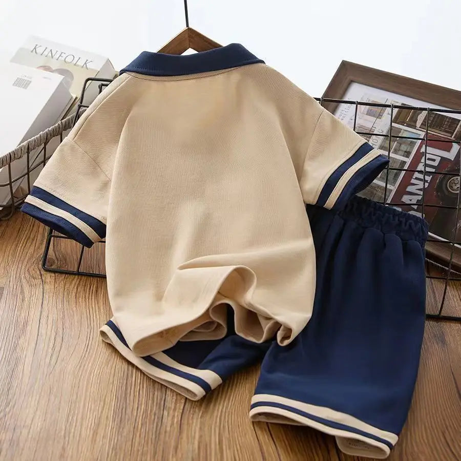 Boys Collared T-Shirts and Shorts Set