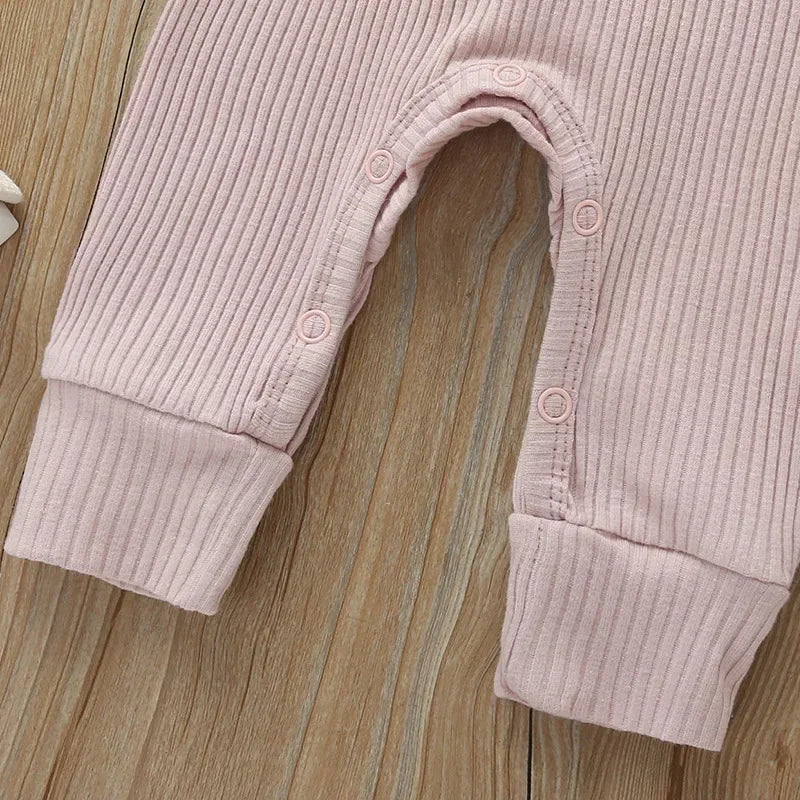 Full Sleeve Rib Cotton Romper