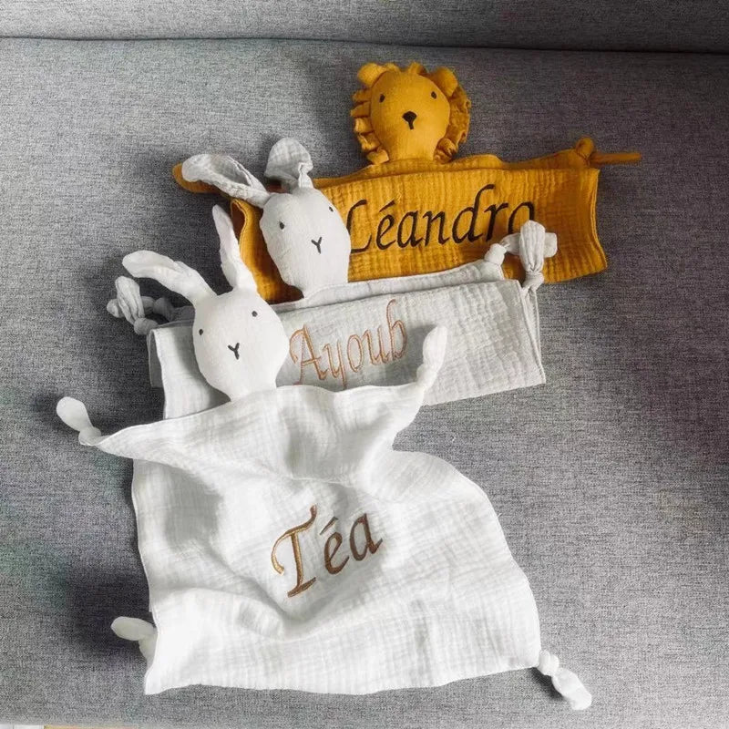 Personalised Muslin Baby Comforter