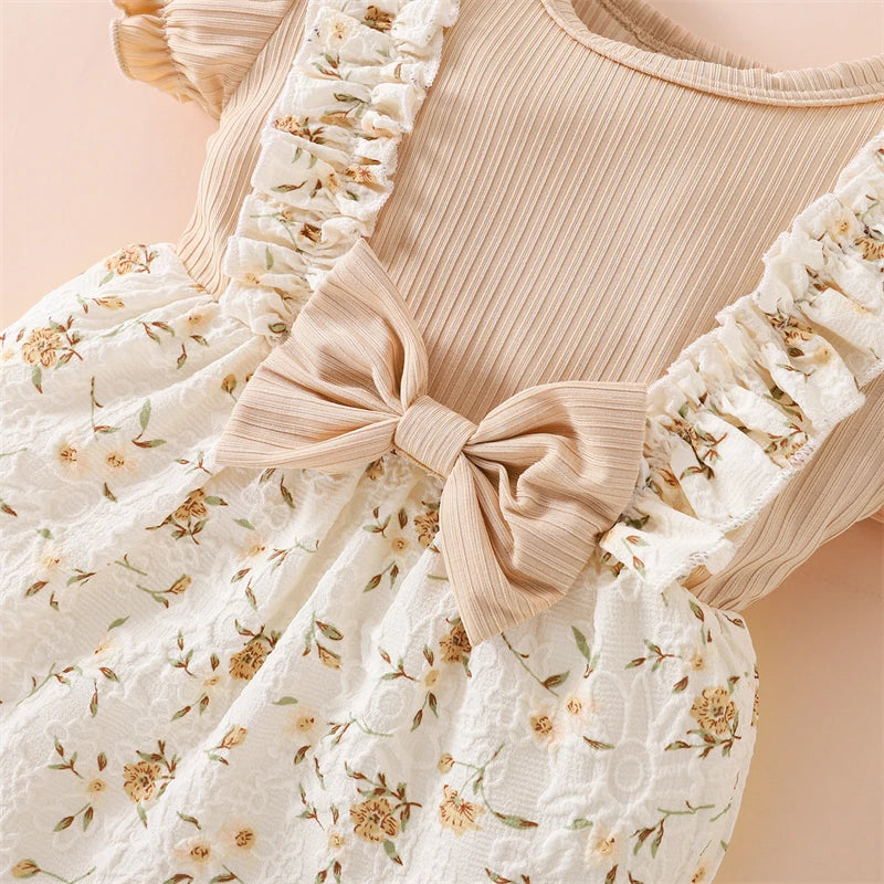 Short Sleeve Floral Print Romper