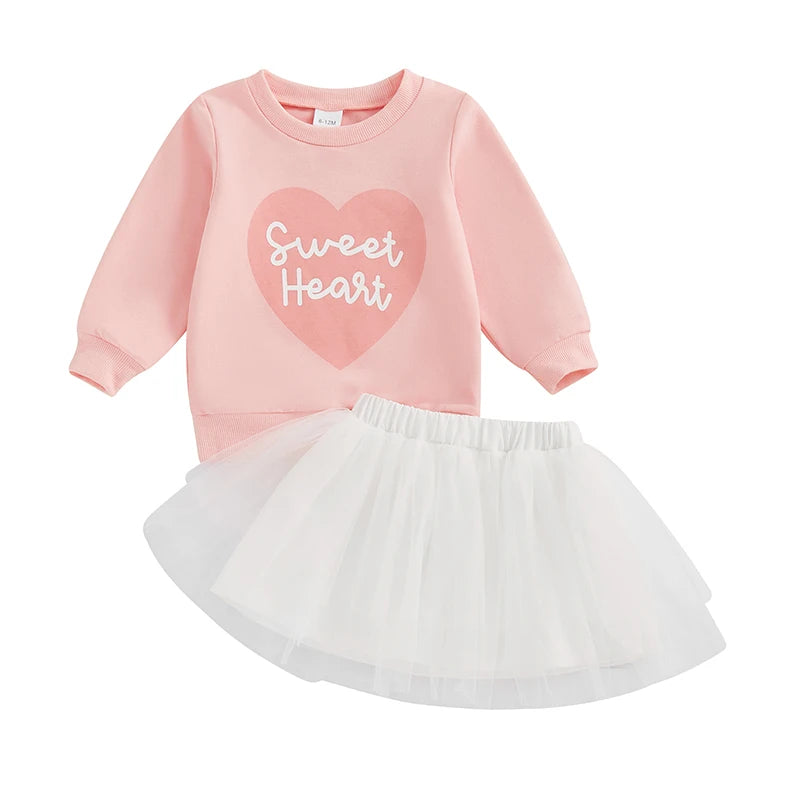 Pink Sweet Heart Top with Tulle Skirt