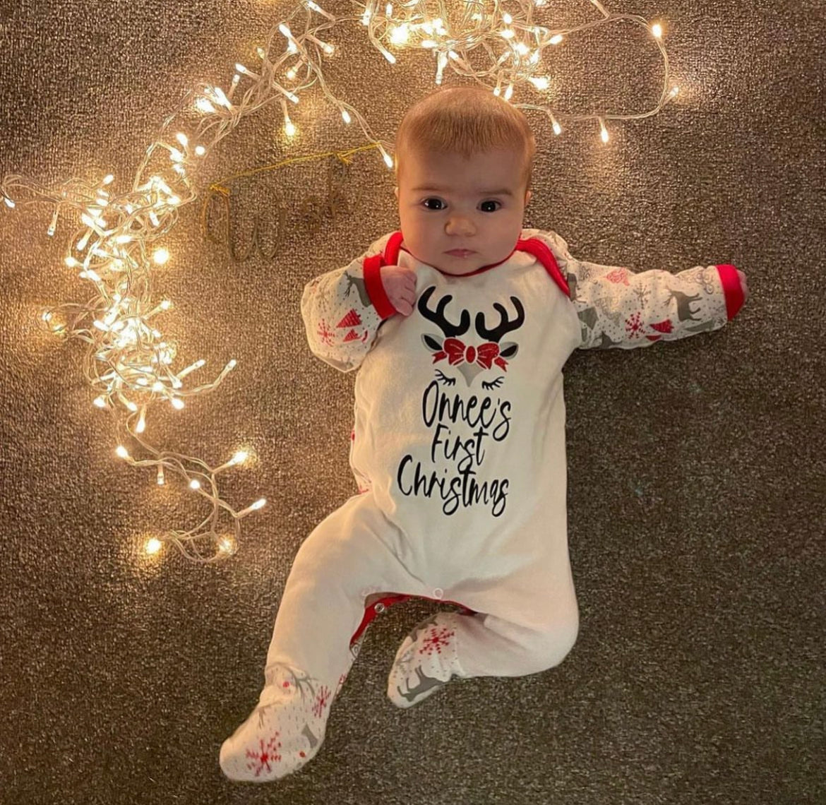 Reindeer First Christmas Sleepsuit / Pjs