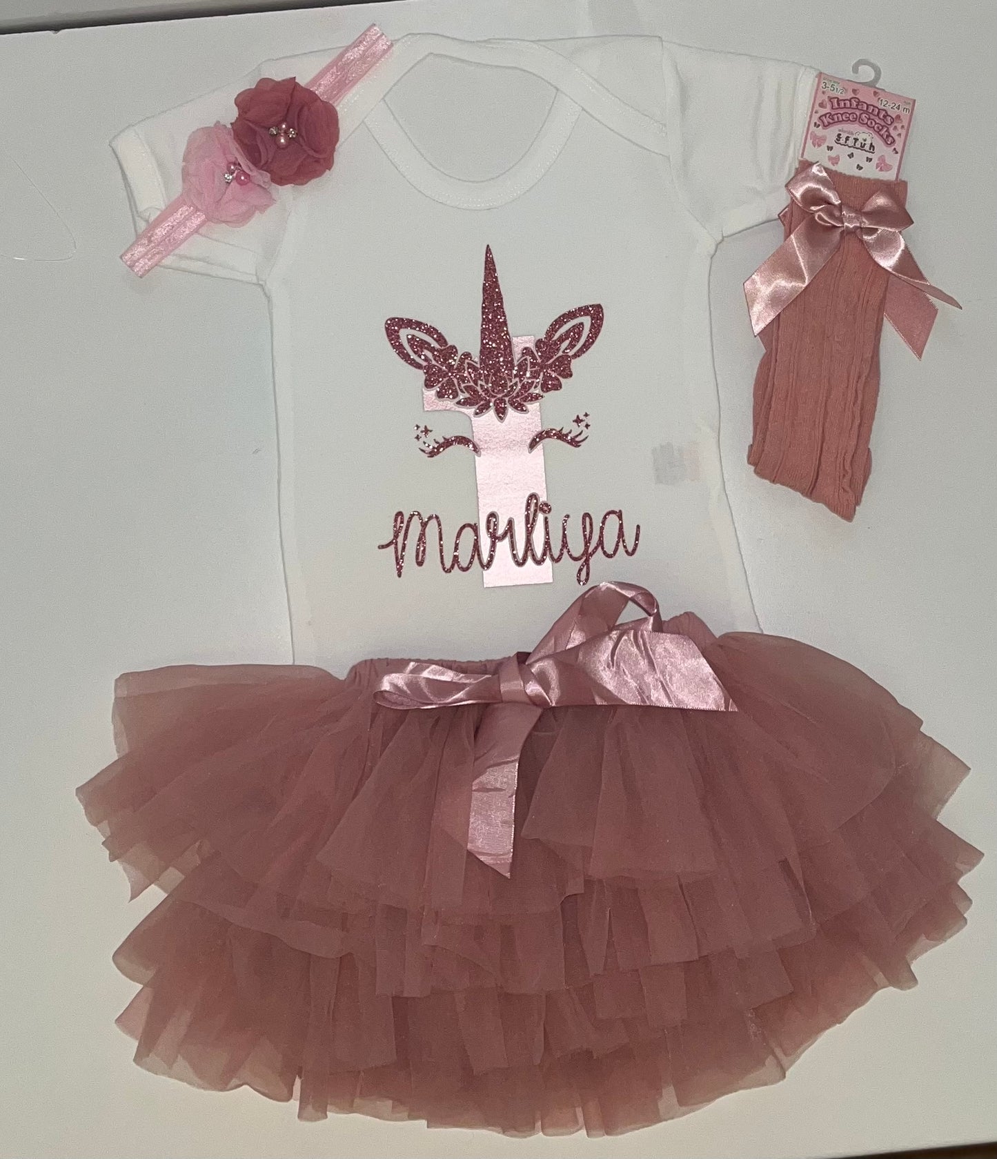 Rose Gold Unicorn Birthday Set