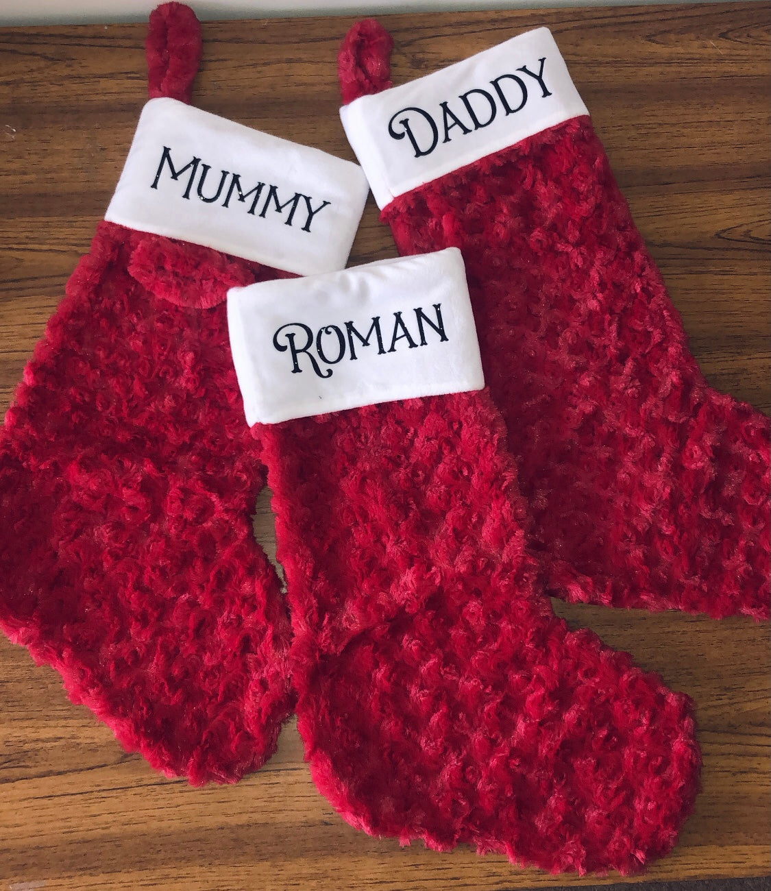 Red Fluffy Christmas Stocking