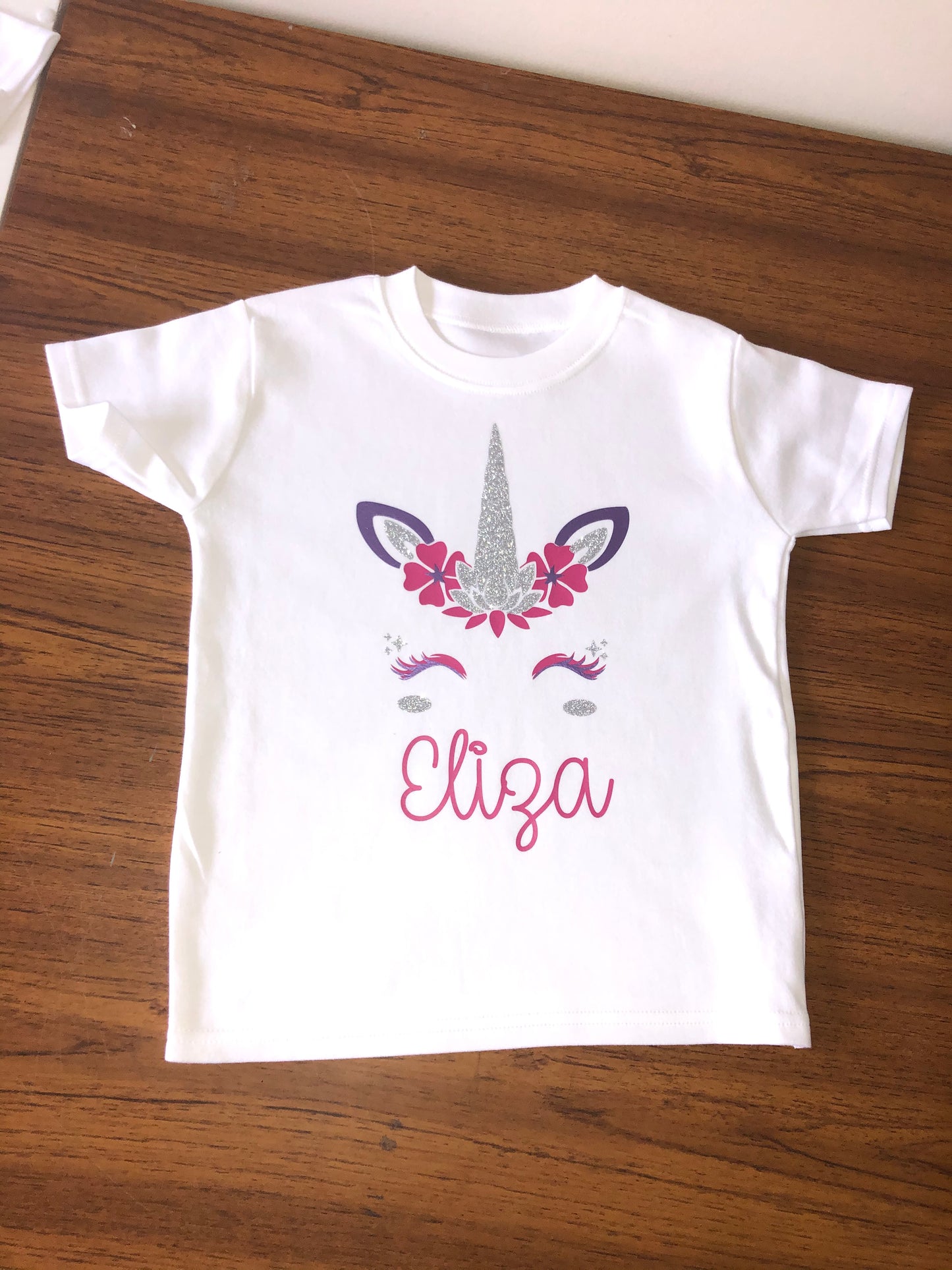 Unicorn Birthday Tshirt - Pinks and Purples