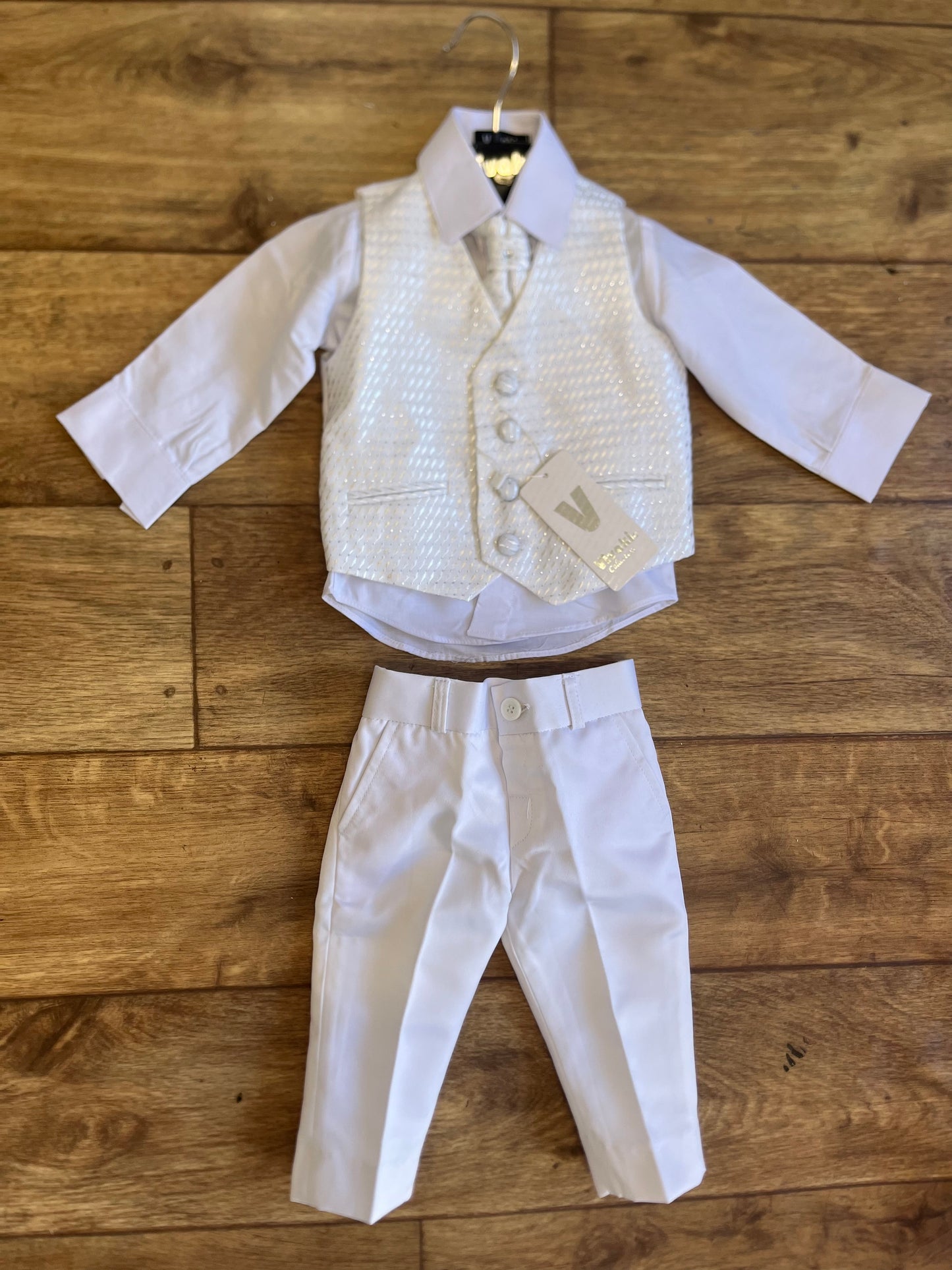 White Christening Suit