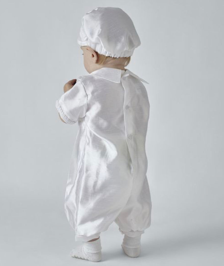 “Ben” Christening Suit - White