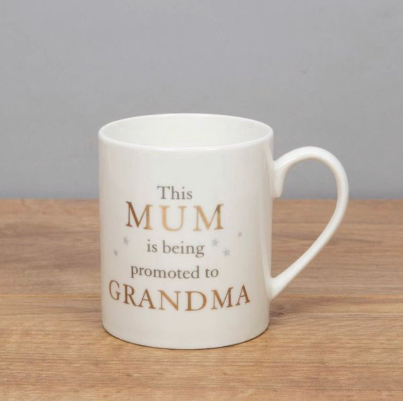 Bambino Bone China Mug - Promoted to Grandma