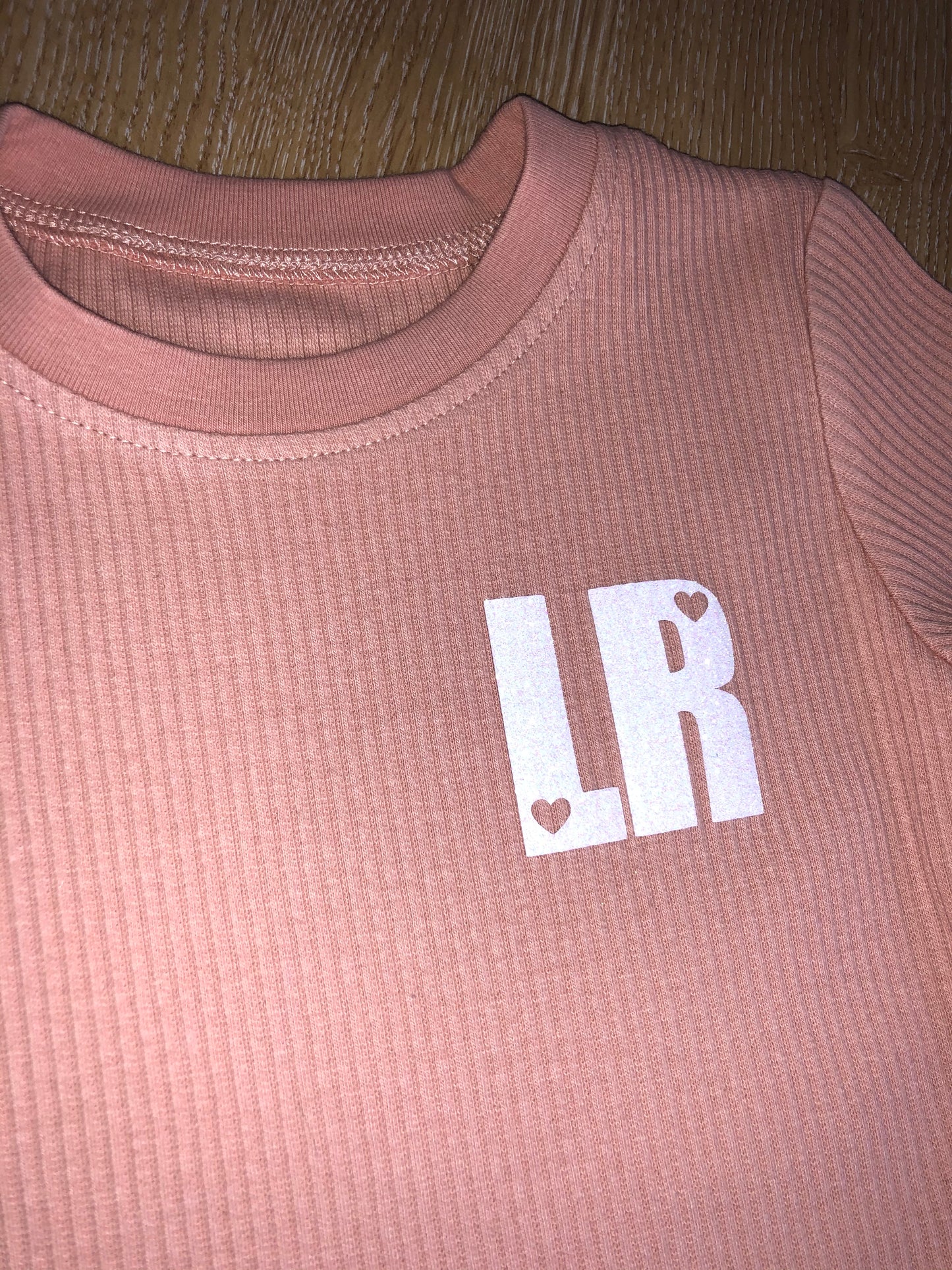 Dusty Pink Ribbed Cotton Lounge Set