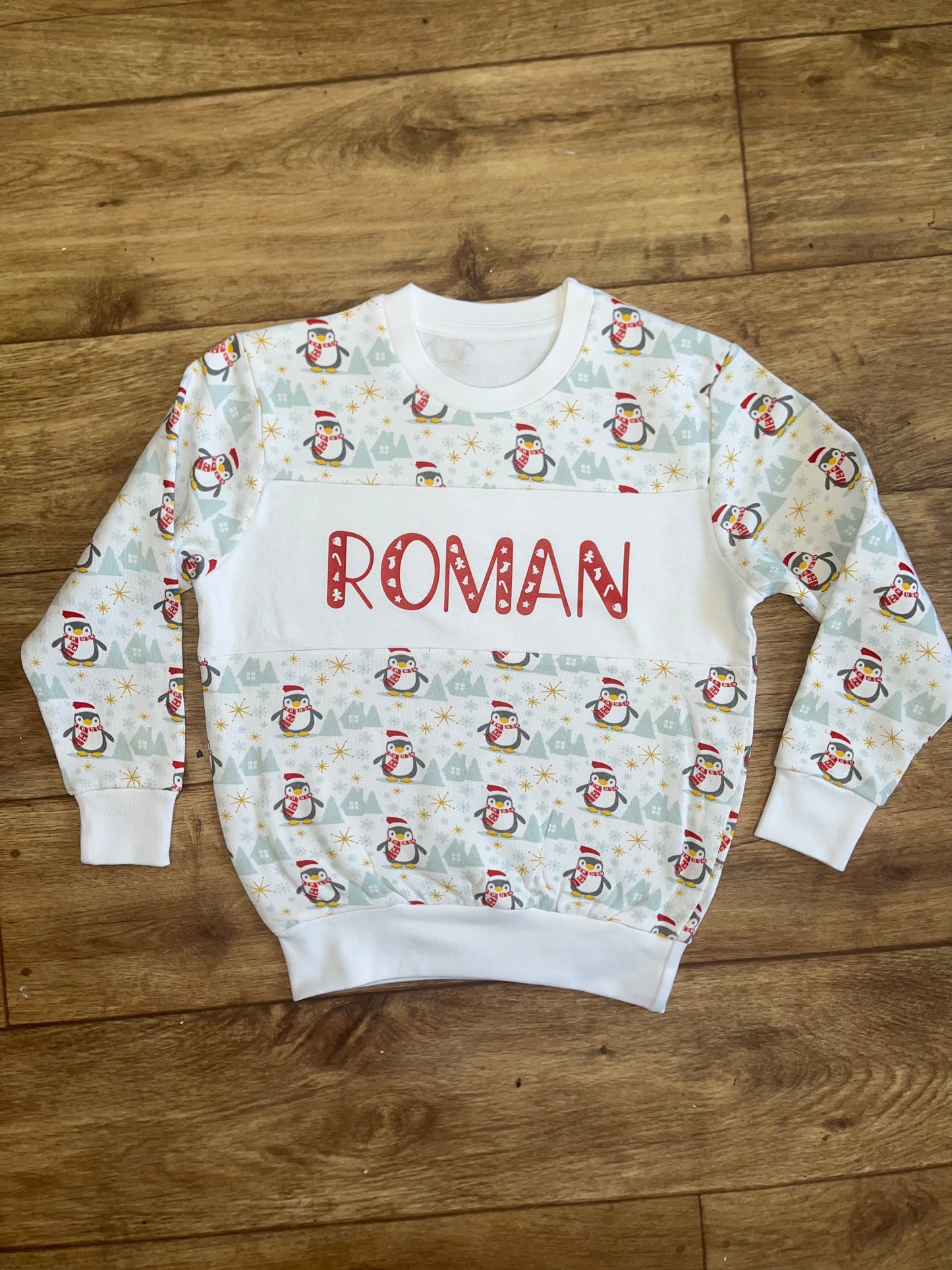 Children’s Christmas Print Sweatshirt - Penguin