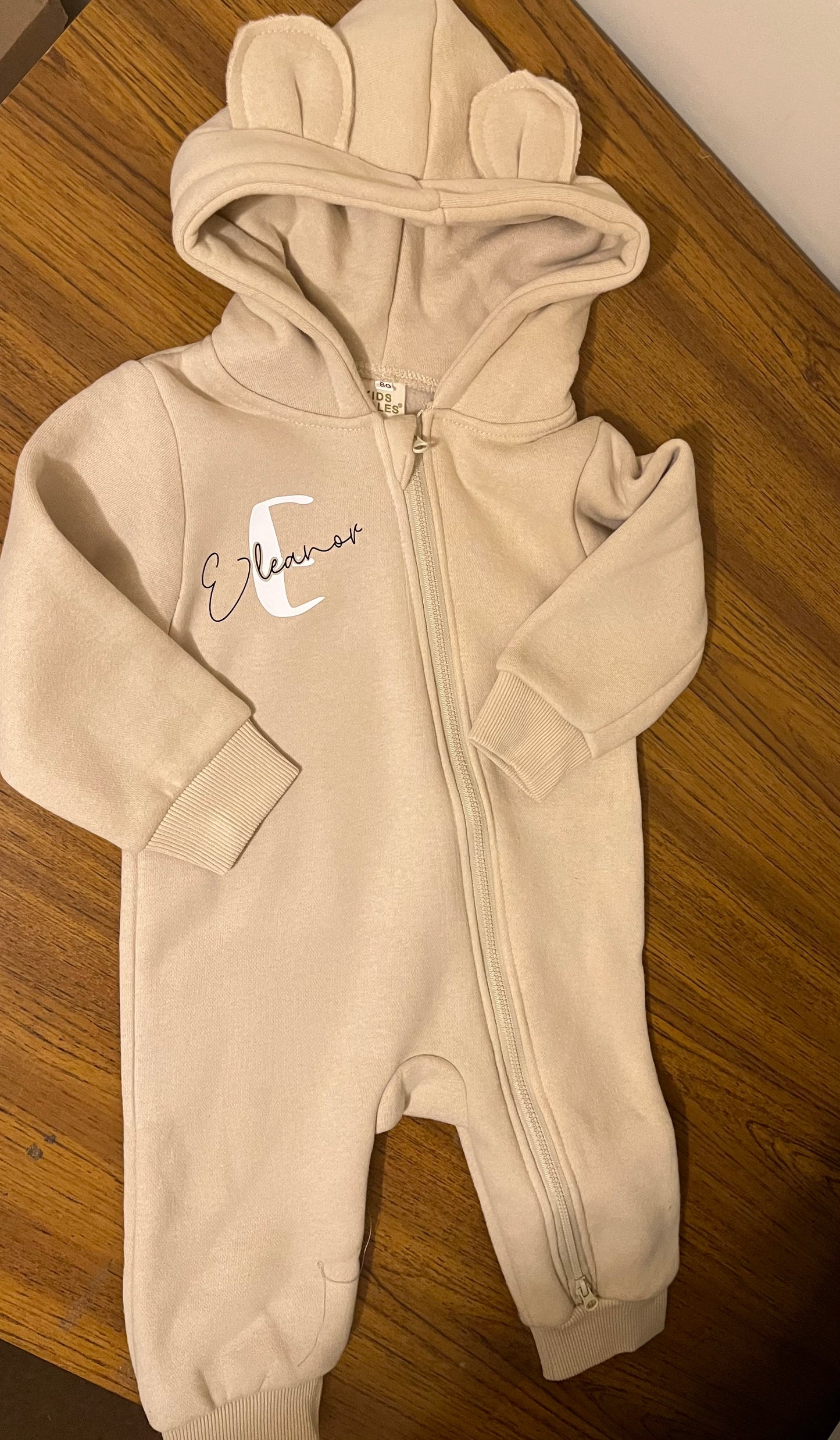 Beige Baby Bear Onesie