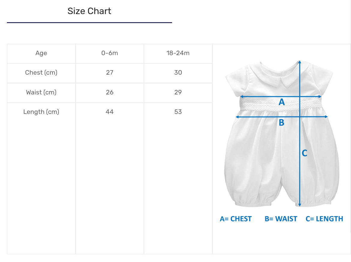 “Michael” Christening Suit - White / Ivory
