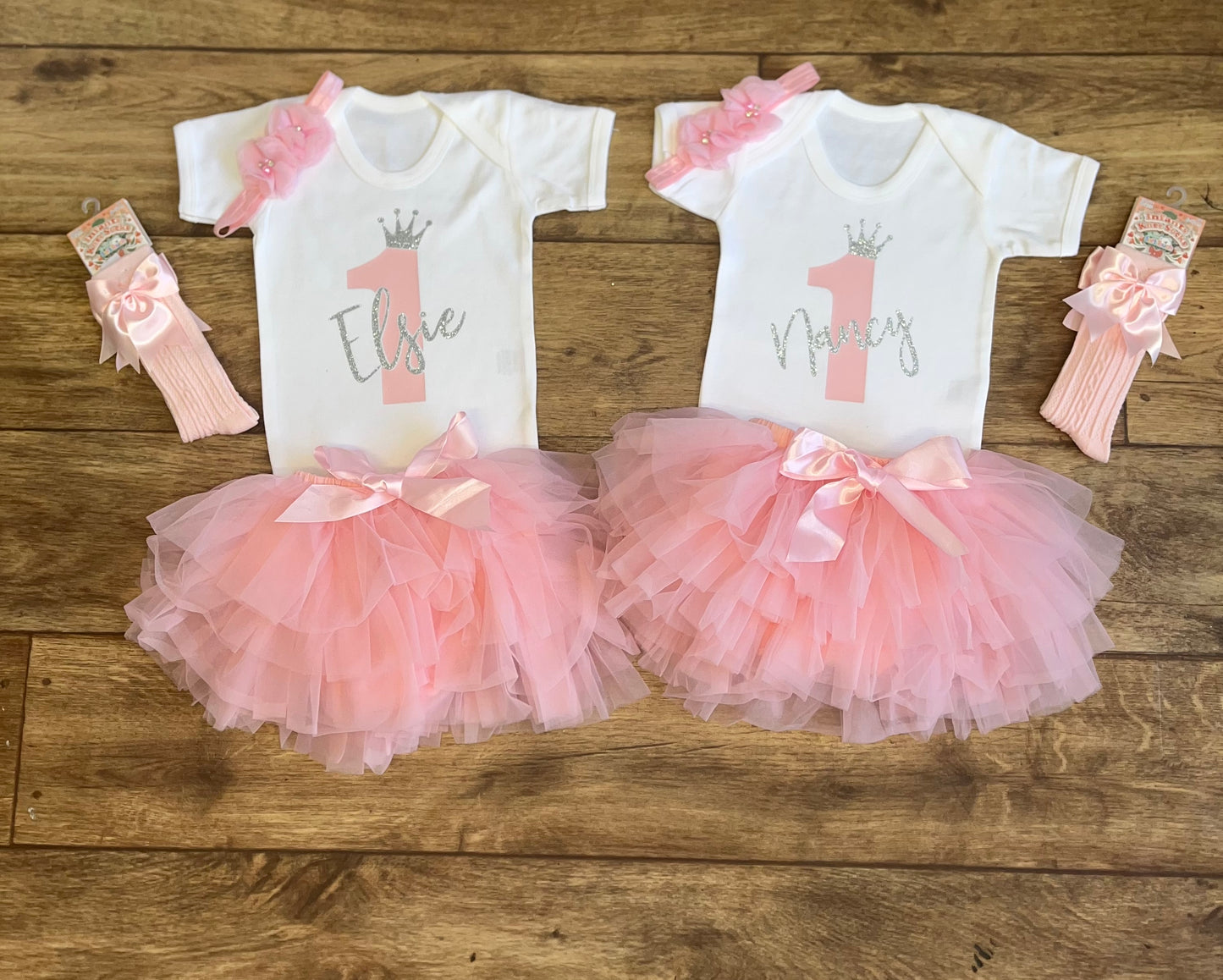 Baby Pink Number and Crown Birthday Set