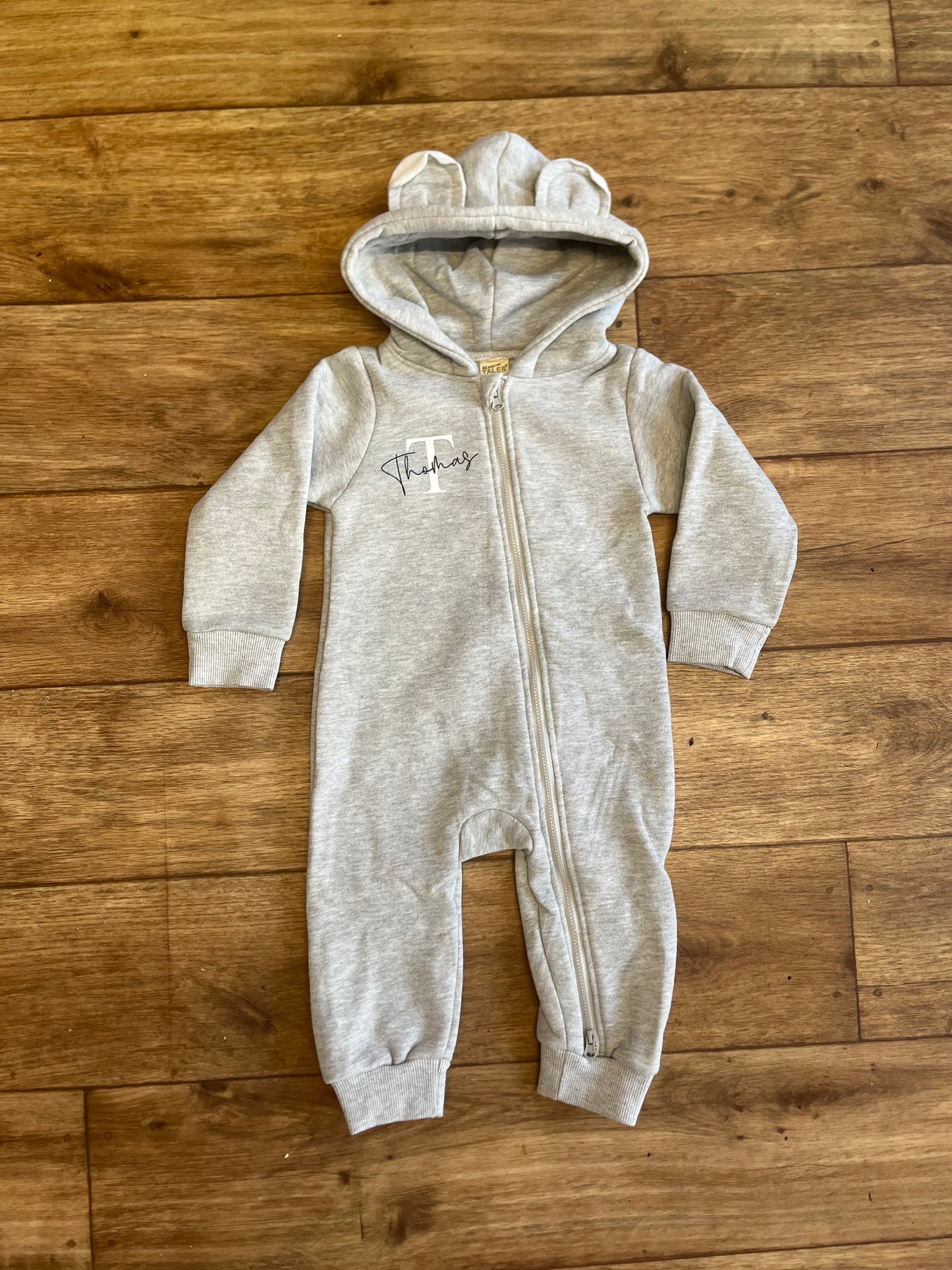 Grey Baby Bear Onesie