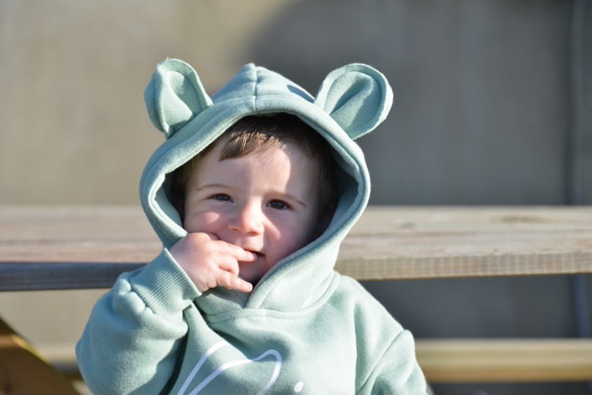 Kids and Adults Bear Hoody - Sage
