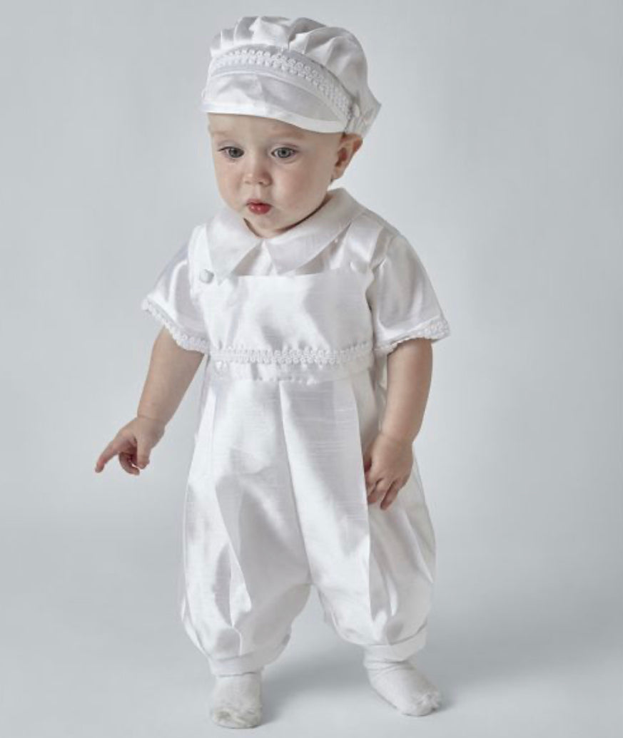 “Ben” Christening Suit - White