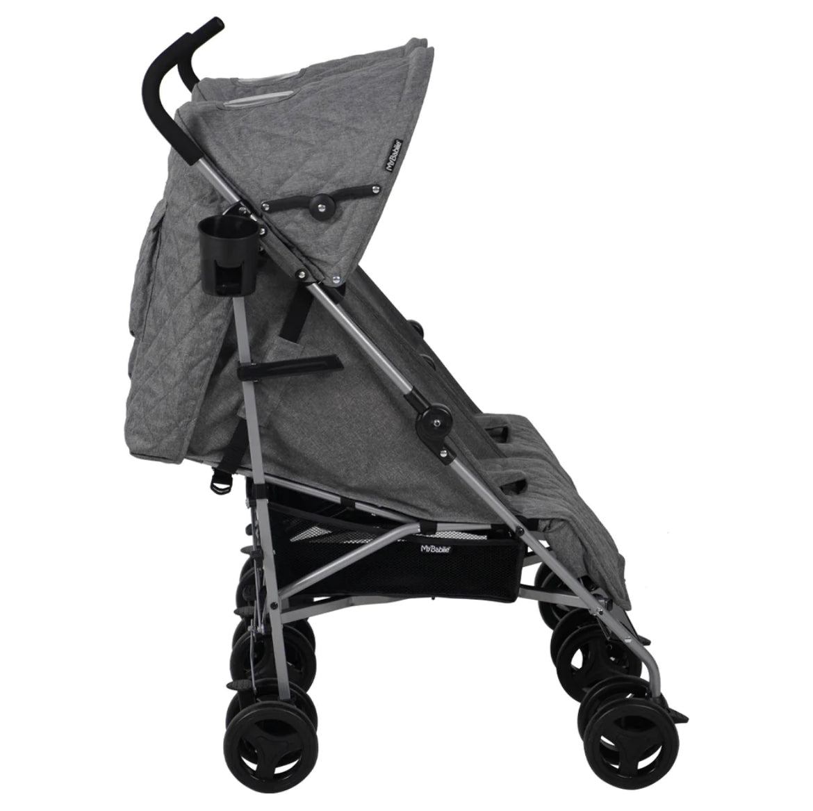 MB11 Grey Melange Leopard Double Stroller