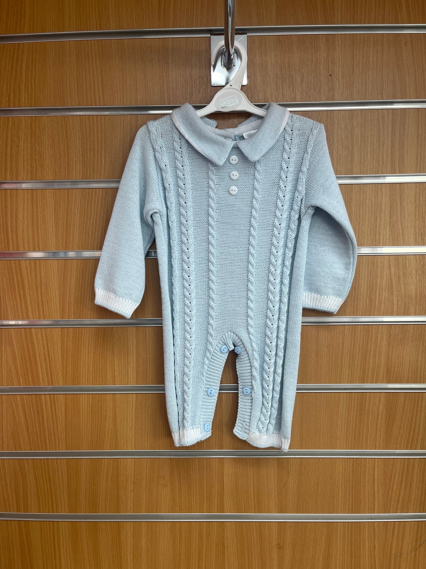 Baby blue Knit Romper