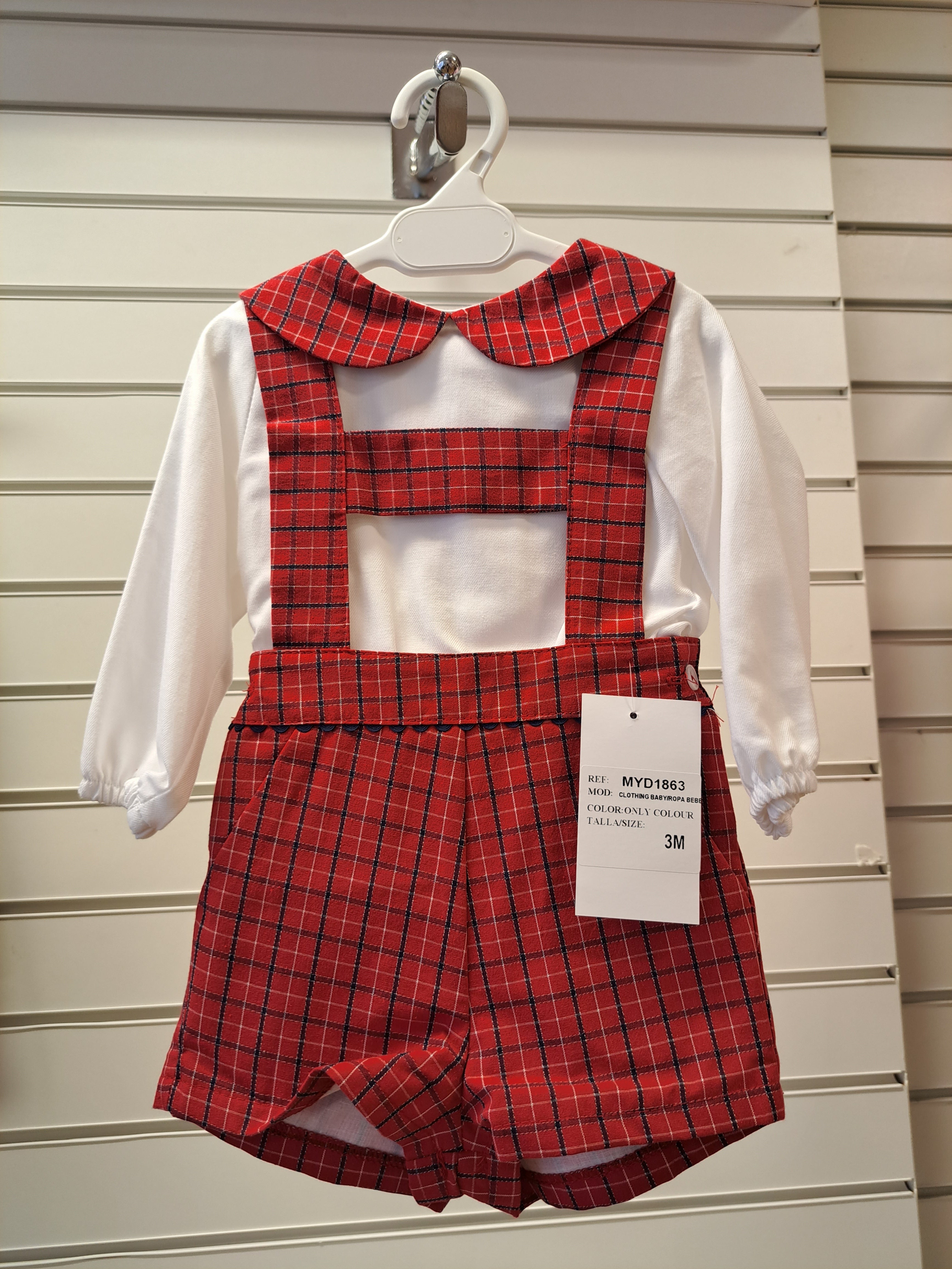 Red tartan best sale dungaree dress