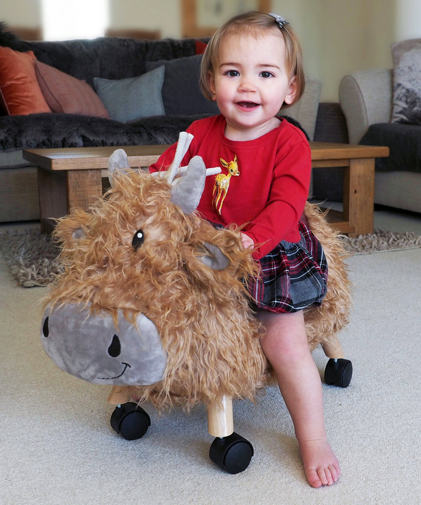Hubert Highland Cow Ride on Toy