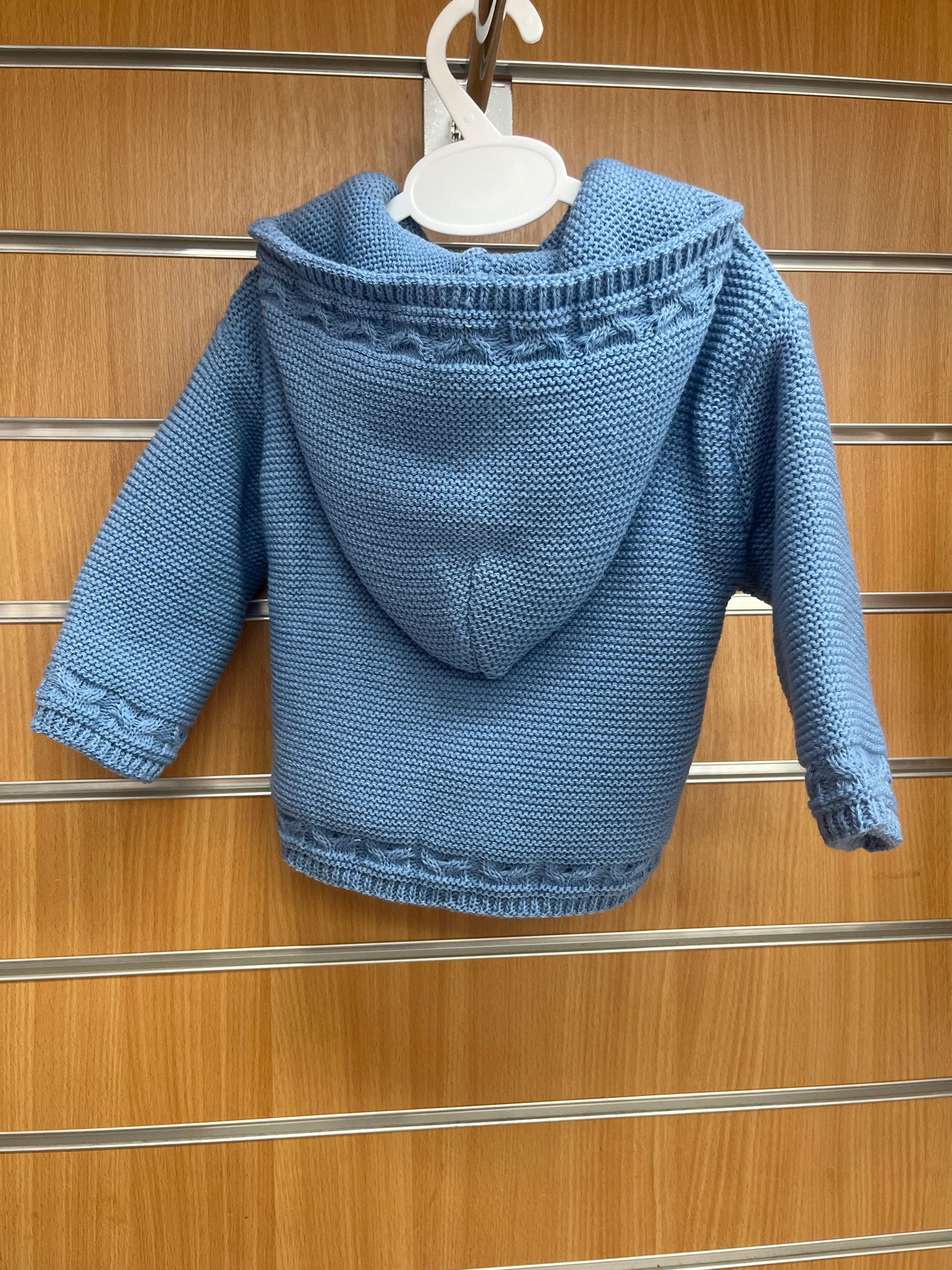 Steel Blue knitted pram coat