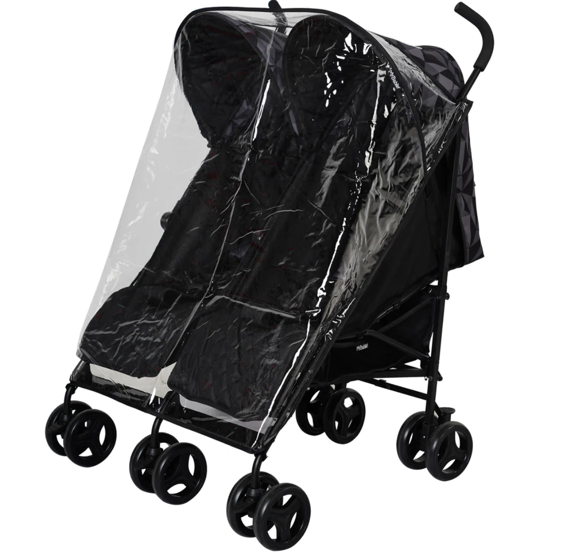 MB11 Dani Dyer Black Geometric Double Stroller