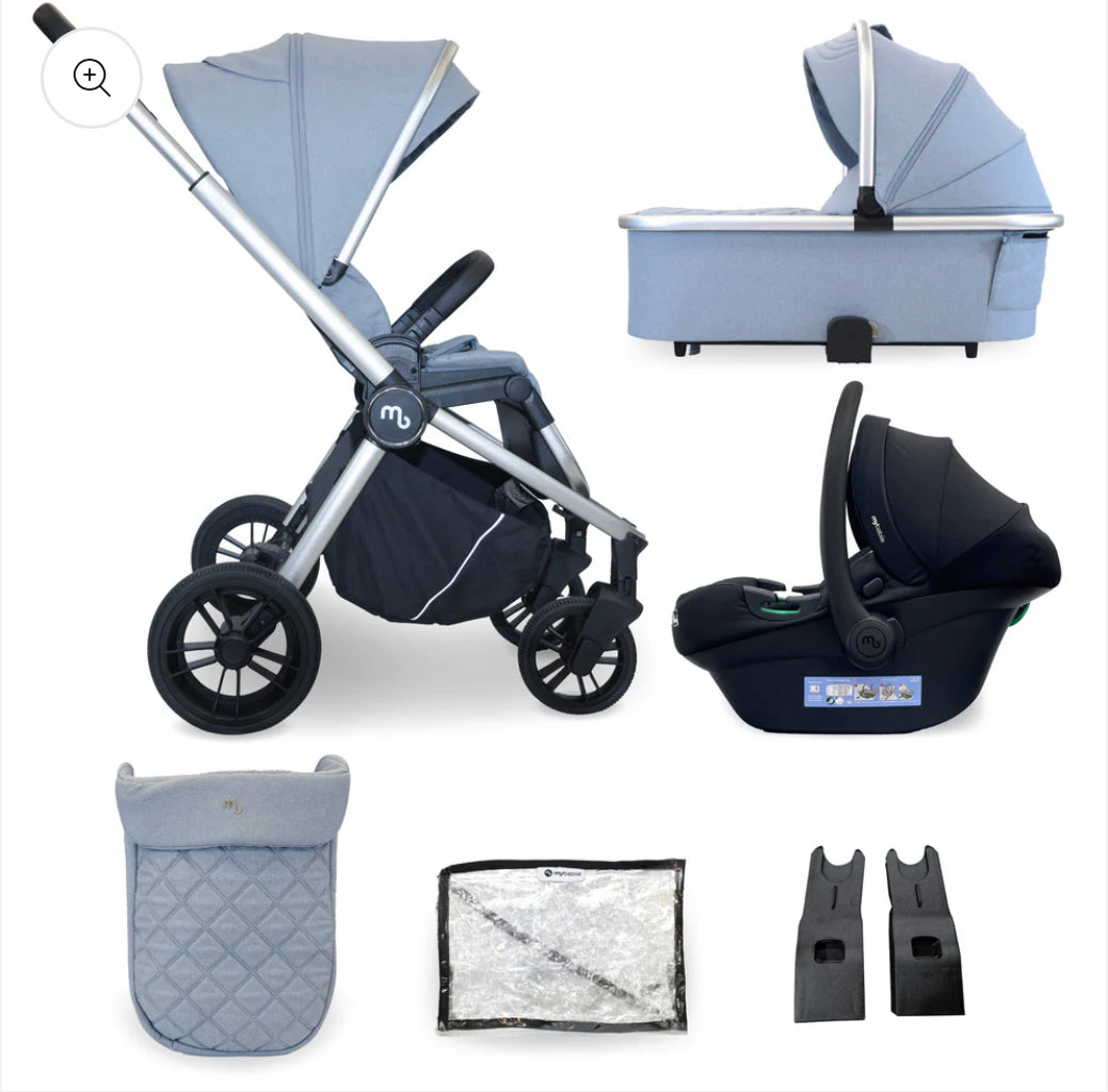 MB450i 3-in-1 Travel System with i-Size Car Seat - Steel Blue