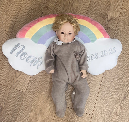 Personalised Baby Rainbow Pillow