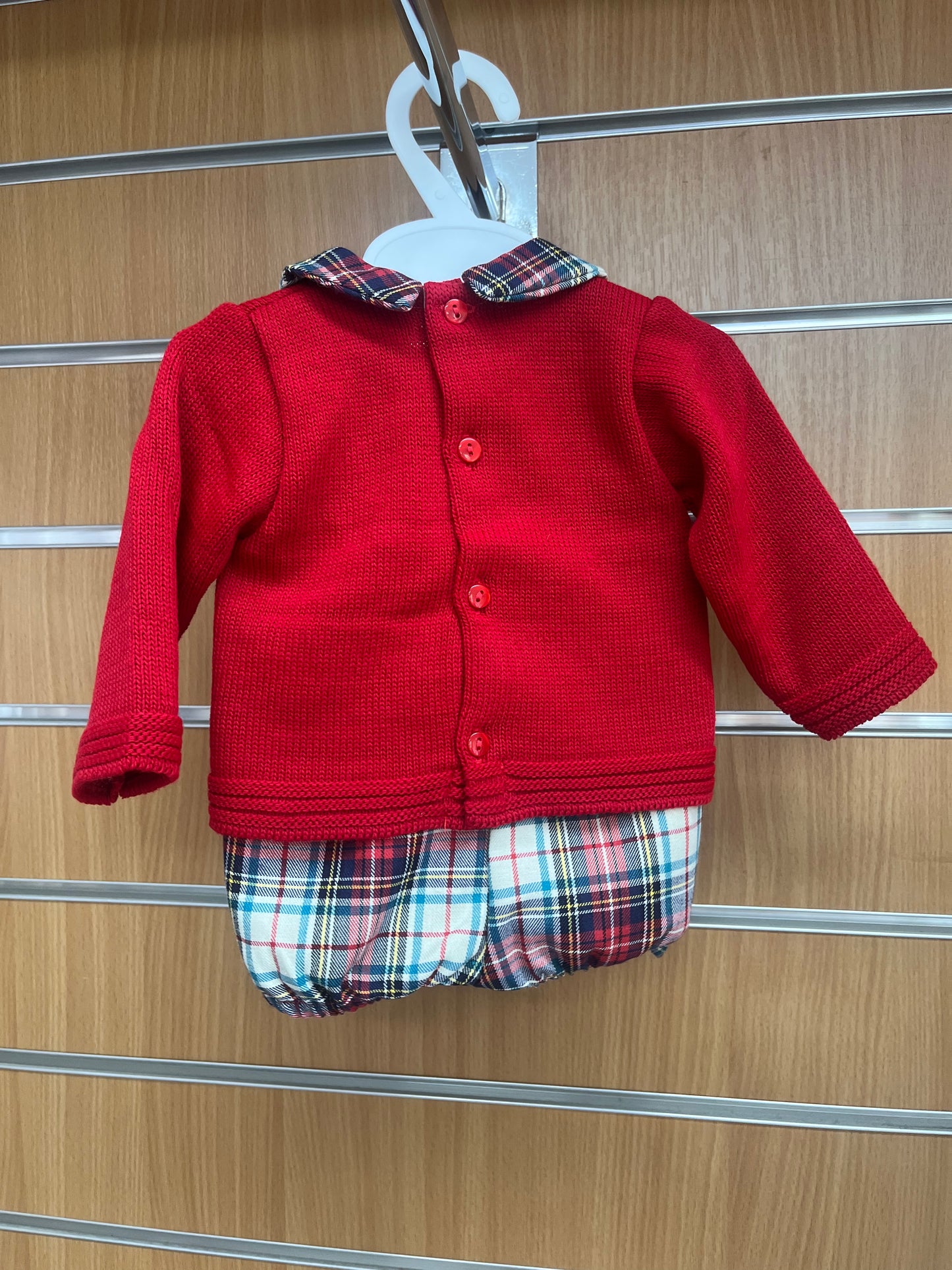 Red Knitted Sweatshirt & Jam Pants