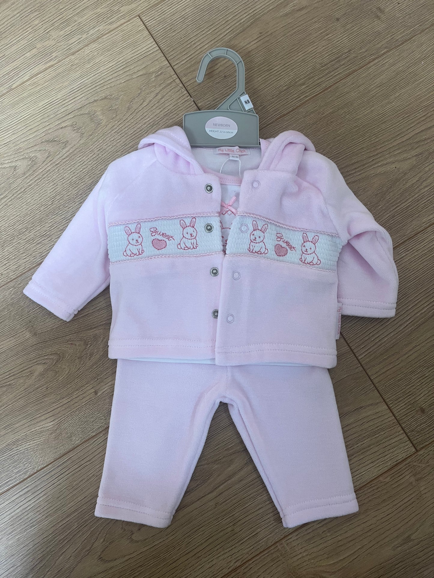 Pink 3 Piece Bunny Set