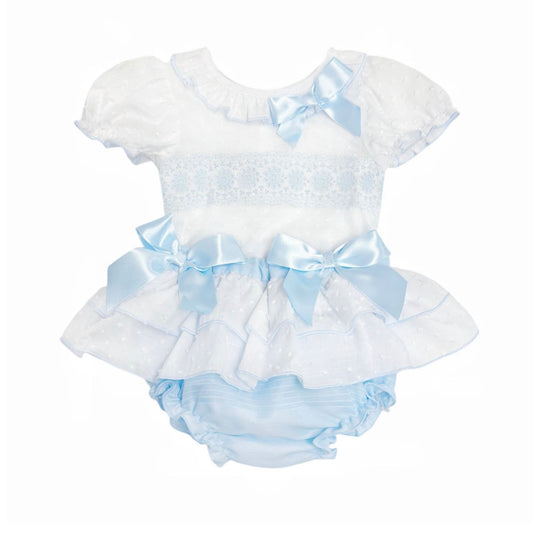 Baby Girl Blue Lace Frilly Skirt with Top