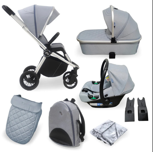 MB450i 3-in-1 Travel System with i-Size Car Seat - Steel Blue