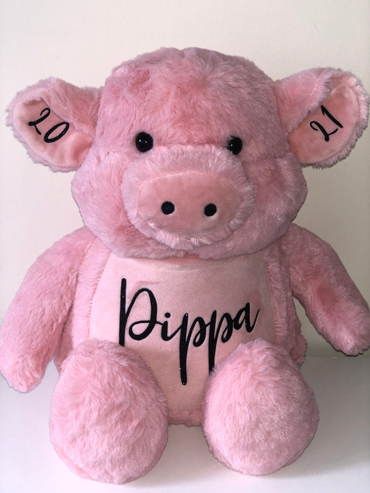 Large Personalised Pig Soft Toy