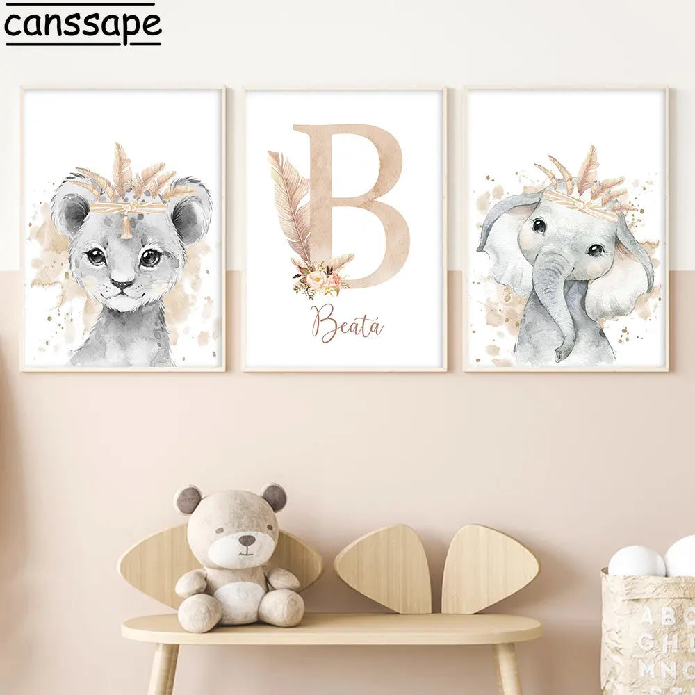 Safari Prints with Custom Name