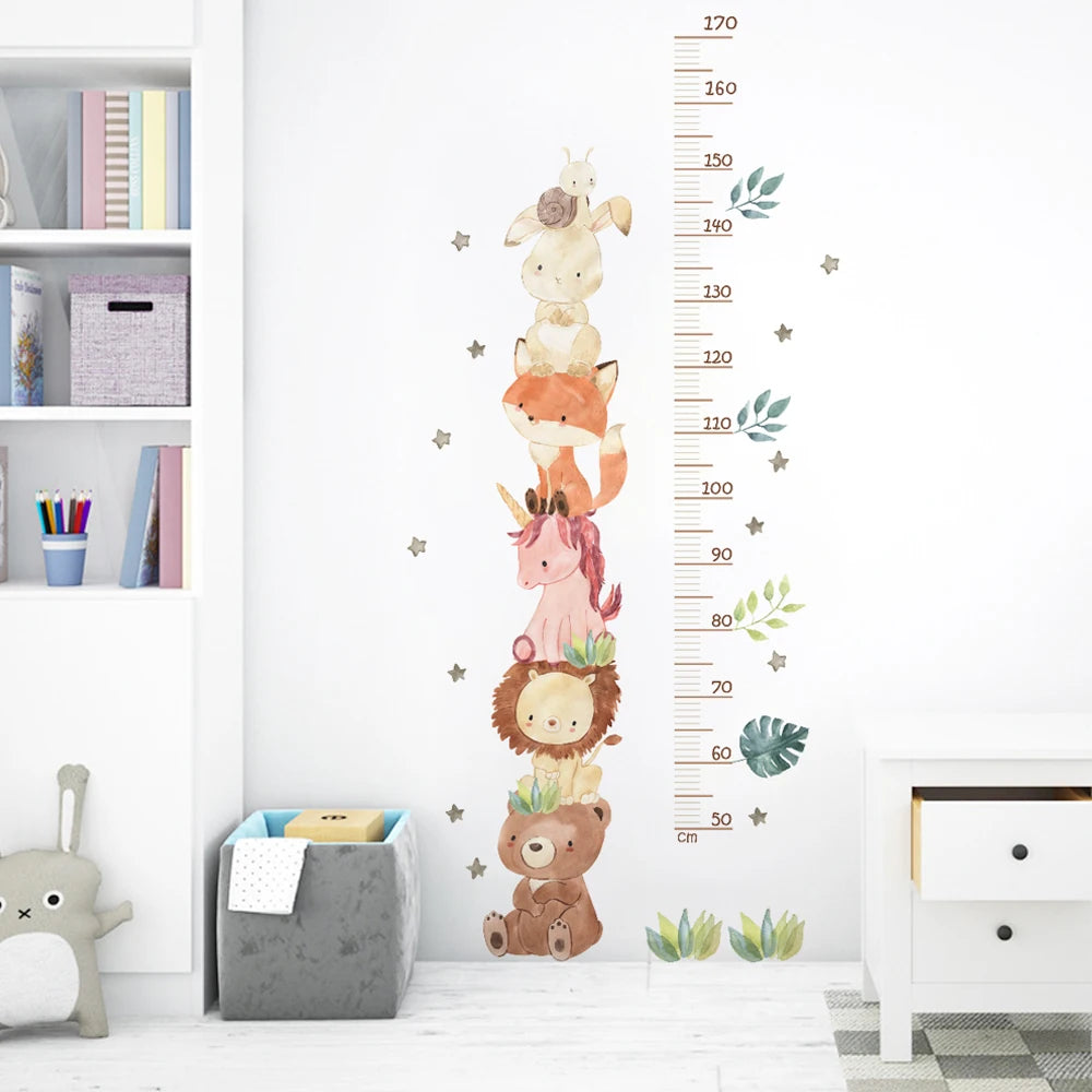 Height Measuring Wall Stickers - Nordic Animal