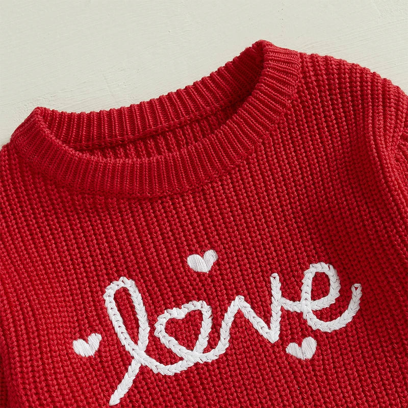 "Love" Knitted Romper