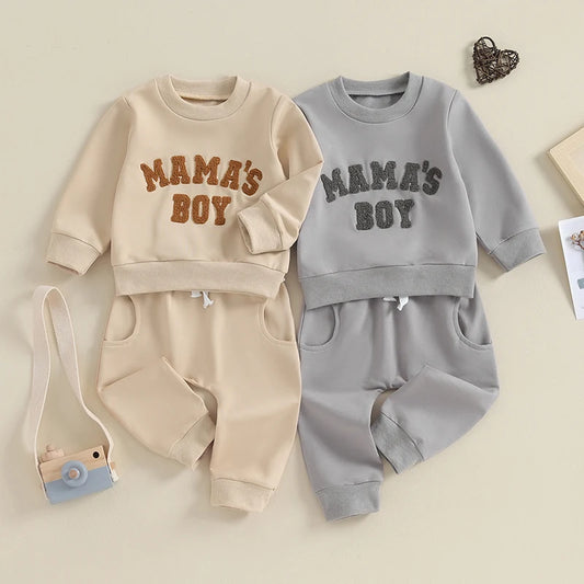 Mamas Boy Crewneck Sweatshirt & Pants Set