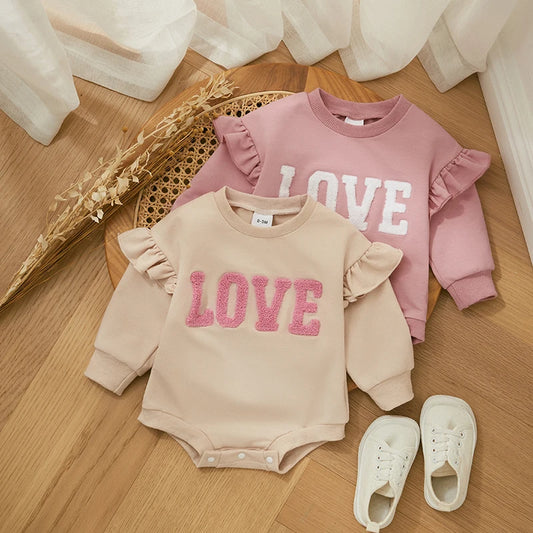 "Love" Long Sleeve Romper