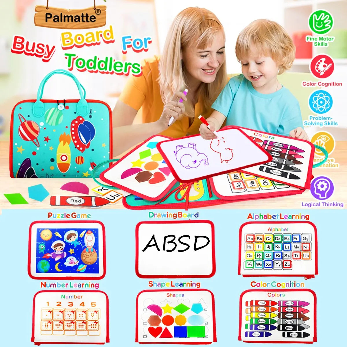Busy Board Toddlers Sensory Toy