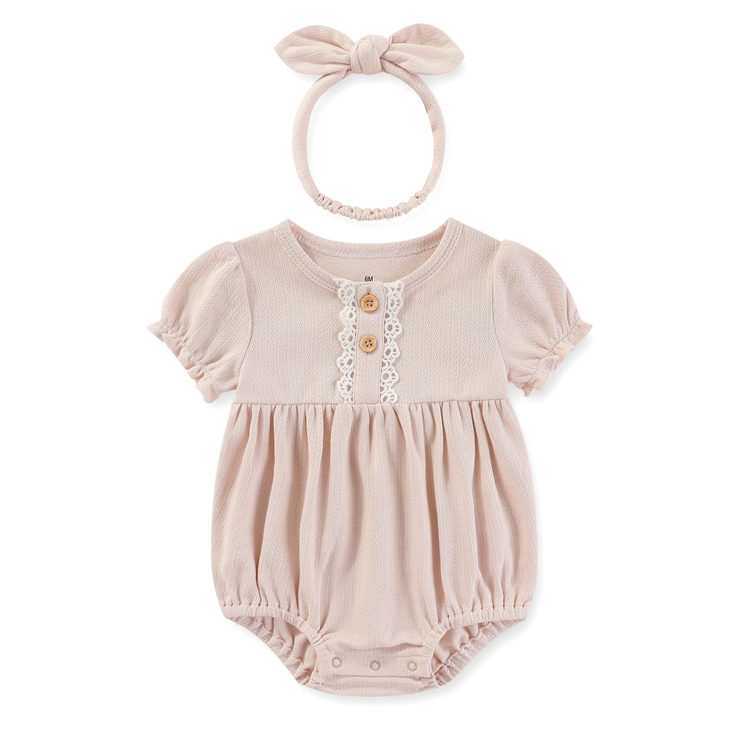 Baby Girl Cotton Bodysuit & Headband Set