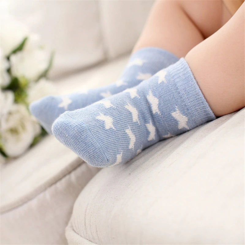 5 Pairs of Cotton Socks 0-6Years - More colours available