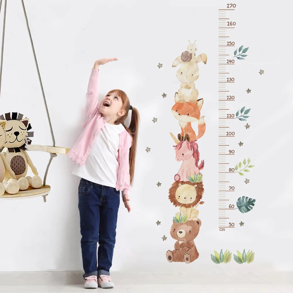 Height Measuring Wall Stickers - Nordic Animal