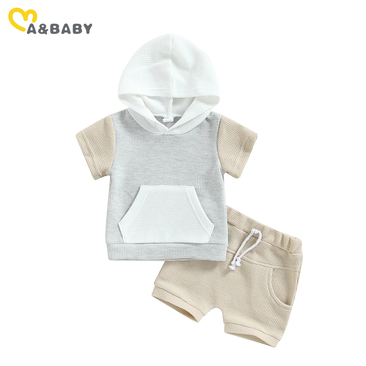 Hooded Short Sleeve Top & Shorts Set