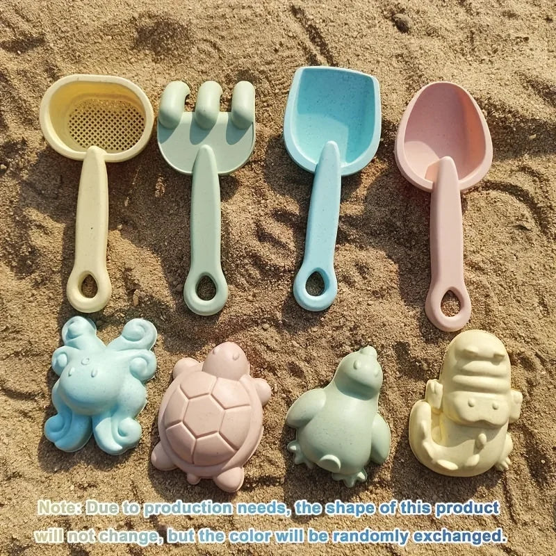 Foldable Beach Bucket with Shovels & Toys