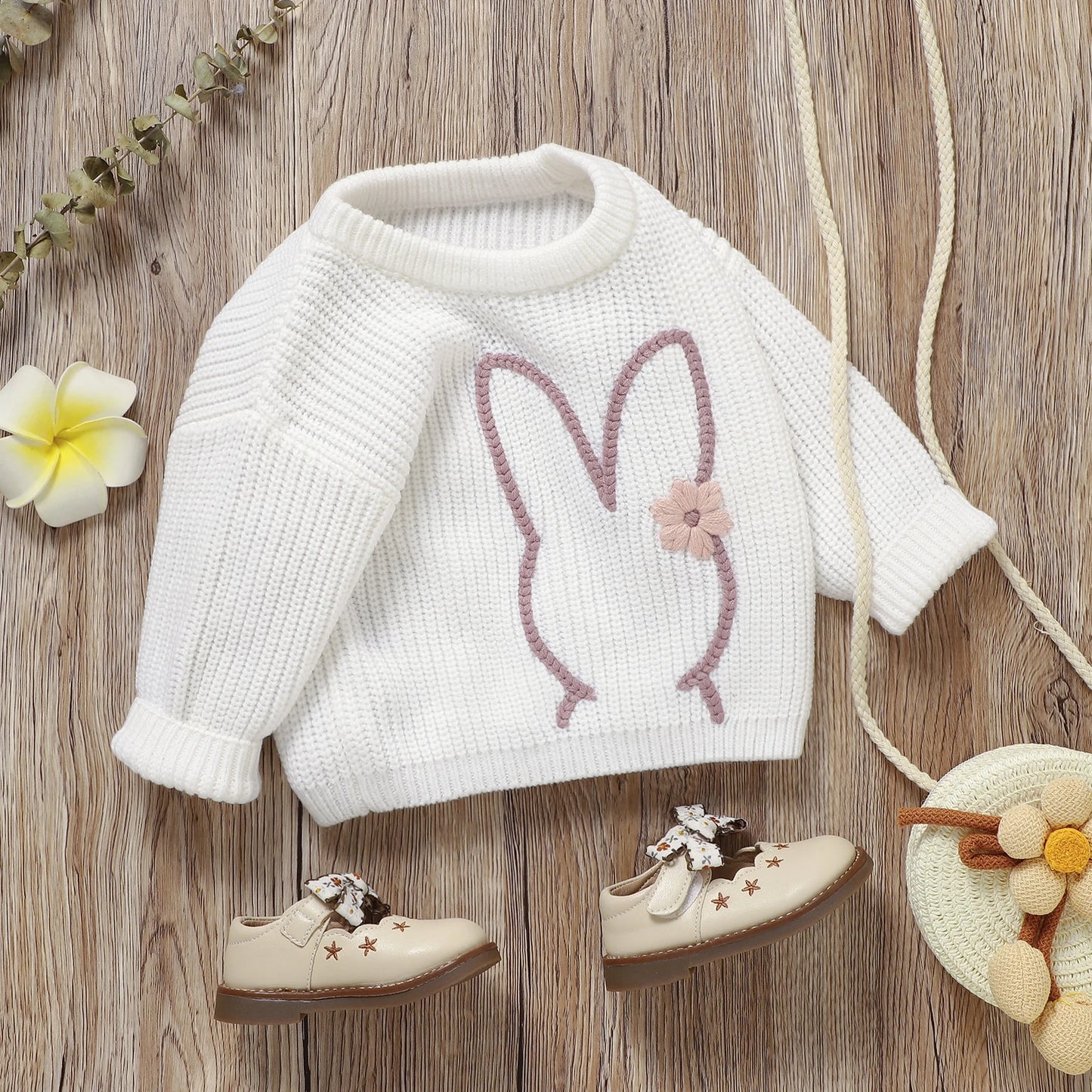 Knitted Bunny Sweatshirt