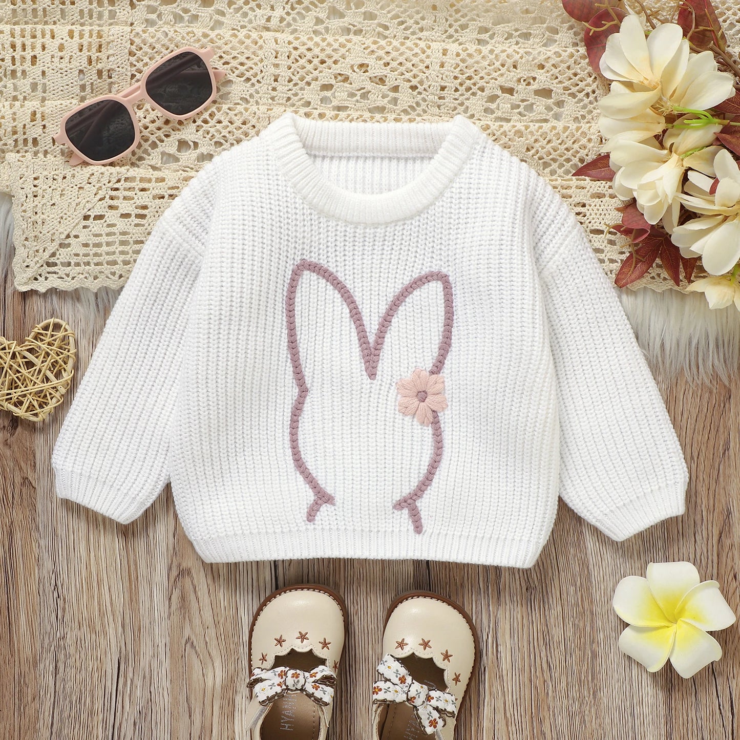 Knitted Bunny Sweatshirt