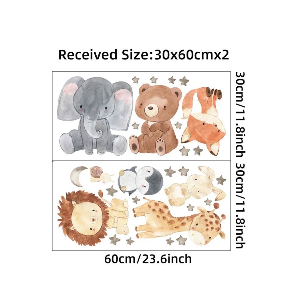 Cute African Animals Wall Stickers