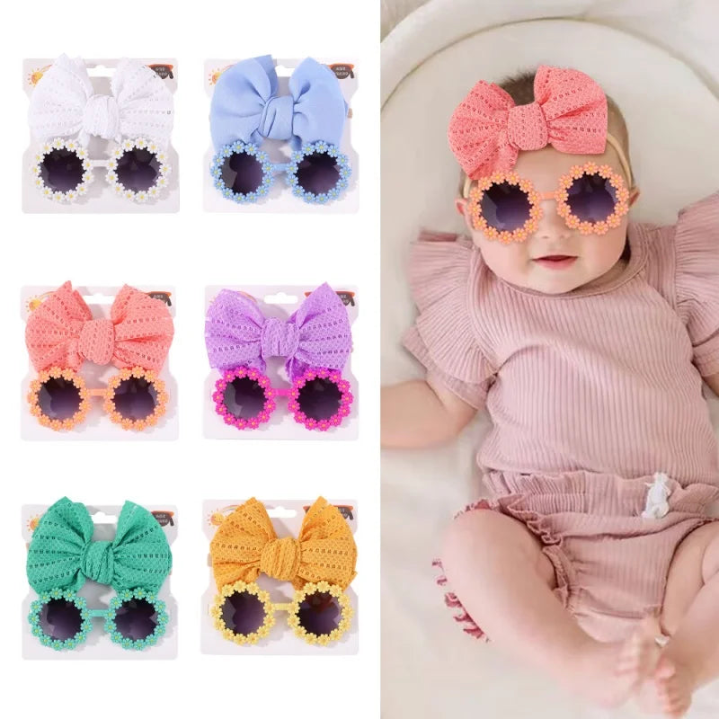 Baby Headband & Flower Sunglasses