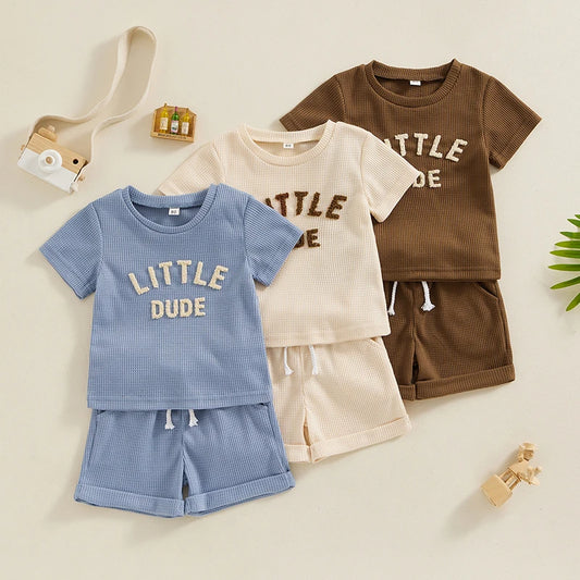 "Little Dude" Shorts & Tshirt Set